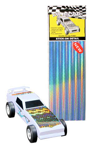 pinewood derby sticker - shimmering bling
